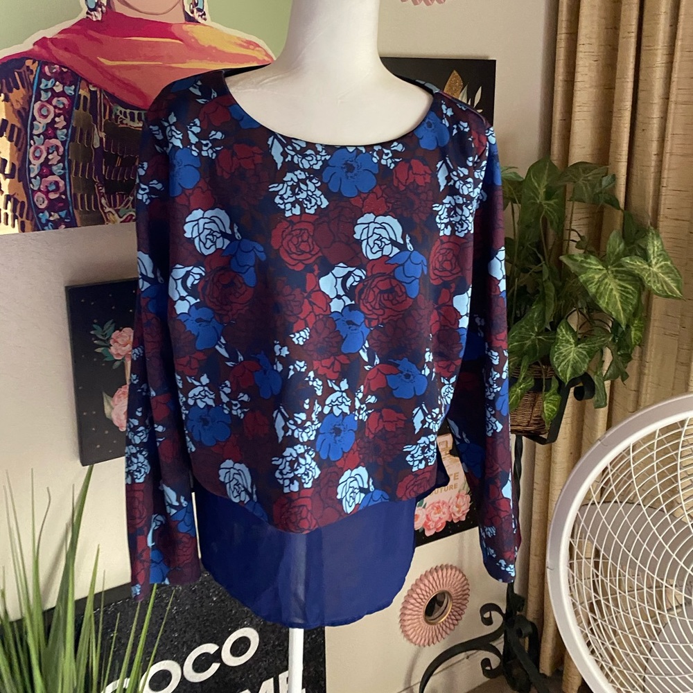 Used plus size eloquii layered top 3x